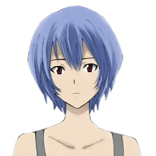 😐 897411cd Rei Ayanami Neon Genesis Evangelion anime, manga, character, rei ayanami, evangelion telegram sticker