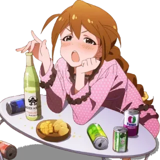 🍷 703429ab Monster Moon Anime, Bere, Alcol, Festa, Ubriaco whatsapp sticker