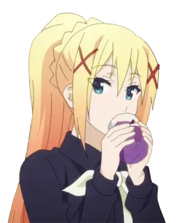 🙂 a74ef611 Darkness KonoSuba Anime, Personaggio, Bionda, Carino, Kawaii, Konosuba whatsapp sticker