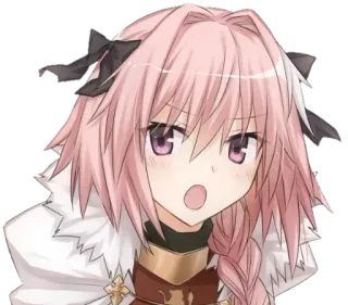 😯 f2d7f165 Astolfo Anime, Manga, Personaggio, Capelli rosa, Rossore, Carino whatsapp sticker