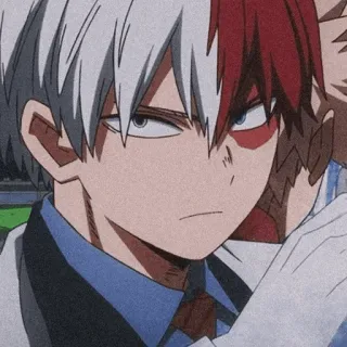 😒 0081c4d9 Shoto Todoroki My Hero Academia Anime, Manga, Held, Feuer, Eis, Superkraft, Todoroki, My Hero Academia, Shonen telegram sticker