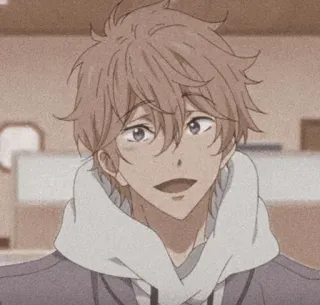 😃 12ddadd3 Anime, Charakter, Männlich, Porträt, Cartoon, Fröhlich, Lächeln, Junge telegram sticker