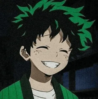 😁 25ce7c7e Izuku Midoriya My Hero Academia Anime, My Hero Academia, Izuku Midoriya, Deku, Cartoon, Held telegram sticker