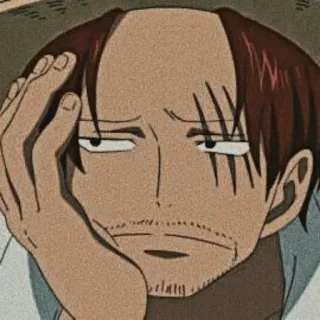 😑 3e4852d3 Shanks One Piece Shanks, One Piece, Anime, Manga, rote Haare, Pirat telegram sticker