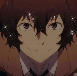 😌 8bc28110 Dazai Osamu Bungou Stray Dogs Anime, Charakter, Dazai Osamu, Bungo Stray Dogs, Lächeln, Porträt telegram sticker