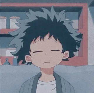 😑 9e3d27fe Izuku Midoriya My Hero Academia Anime, My Hero Academia, Izuku Midoriya, traurig, niedergeschlagen telegram sticker