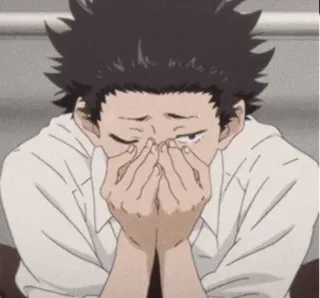 🤦‍♂ ff00379f Anime, Weinend, Traurig, Emotional, Charakter, Junge telegram sticker