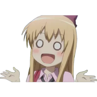 🤷‍♀️ 112ea0d5 anime, cartone animato, ragazza, eccitata, felice, sorpresa whatsapp sticker