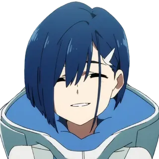 🙂 1c0ccd86 Ichigo Darling in the Franxx anime, ragazza, ichigo, darling in the franxx whatsapp sticker