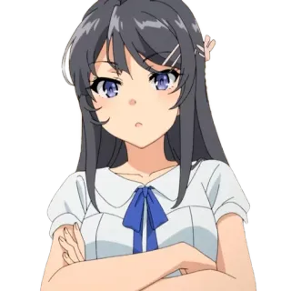 🤨 480ed68f Mai Sakurajima Rascal Does Not Dream of Bunny Girl Senpai Anime, Ragazza, Bunny Girl Senpai, Carina, Mai Sakurajima, Waifu whatsapp sticker