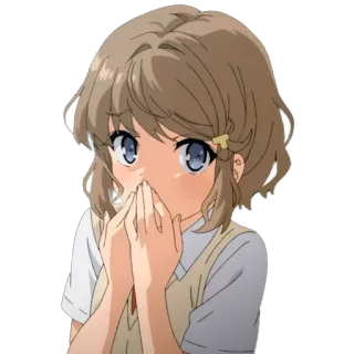 🙄 80790d5f ragazza anime, carina, arrossire, anime, personaggio whatsapp sticker