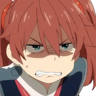 😡 b6dba688 anime, arrabbiato, frustrato, cartone animato, ragazza, personaggio whatsapp sticker