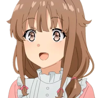 😀 f95091e9 Anime, Cartone animato, Ragazza, Personaggio, Carino, Ritratto whatsapp sticker