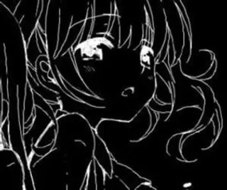 🖤 04559ec7 anime, girl, kawaii, manga, cute telegram sticker