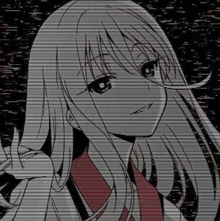 🖤 8d4a390d anime, girl, manga, art, cartoon telegram sticker