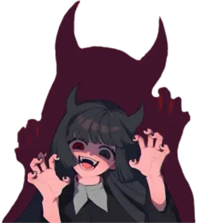 🎃 aff1f01c アニメ, 悪魔, 悪魔, モンスター, ホラー, 不気味, 怖い, 漫画 telegram sticker