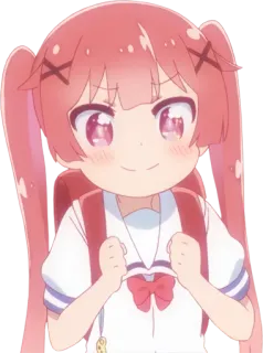 😀 1374f0d8 Аниме, Девушка, Милый, Школьная форма, Мультфильм, Персонаж telegram sticker