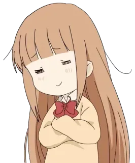 😀 906ed493 аниме девушка, чиби, мультфильм, милый, улыбается, персонаж telegram sticker