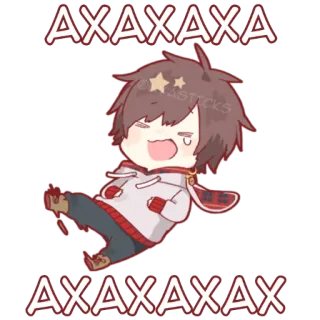 😂 e90e7c96 AXAXAXA 动漫, Q版, 角色, 贴纸, 可爱 telegram sticker
