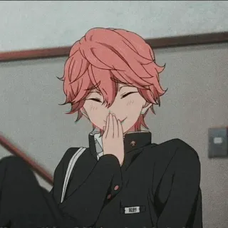 ⛓ 1671de78 애니메이션, 소년, 교복, 귀여운, 행복한, 웃는 telegram sticker