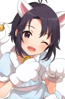 😸 58fd7851 anime, catgirl, cute, kawaii, manga, digital art, fantasy telegram sticker