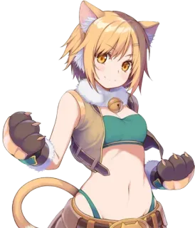😸 6081feaf anime, cat girl, neko, feline, manga, kawaii telegram sticker