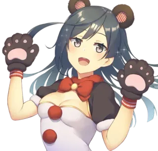 😸 b72bcc97 anime girl, cartoon, bear, cute, illustration telegram sticker