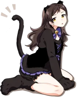 🐈 bcddee18 catgirl, anime, manga, character, cosplay, feline, illustration telegram sticker