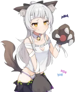 😸 bf449e03 anime, catgirl, kemonomimi, cute, kawaii, manga telegram sticker