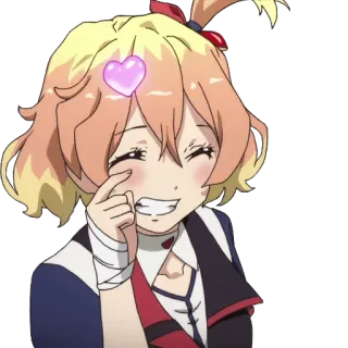 😂 4f4ca2c8 アニメ, 漫画, ハート, 可愛い, 女の子, 笑顔 telegram sticker