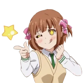 ☺️ 55c89de2 アニメ, キャラクター, 可愛い, 女の子, ウィンク telegram sticker