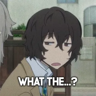 🗿 3e180c17 WHAT THE...? Anime, Reactie, Verward, Uitdrukking telegram sticker