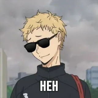 😎 6e0da653 HEH Anime, Manga, Personage, Cool, Zonnebril telegram sticker