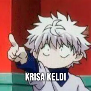 😐 8904db54 Killua Zoldyck Hunter x Hunter KRISA KELDI Anime, Killua, Hunter x Hunter, Wit Haar, Cartoon Figuur telegram sticker