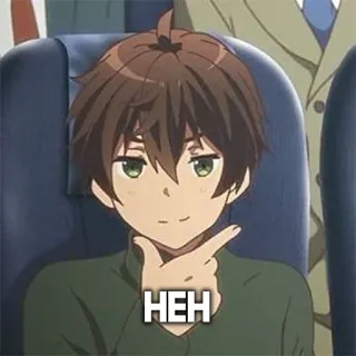 🙂 f8120b36 HEH Anime, Personage, Heh, Ondeugend, Zelfgenoegzaam telegram sticker