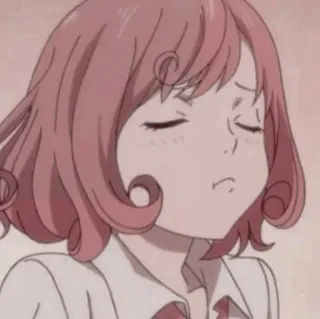 😤 0ccdf756 anime girl, cartoon, animation, character, cute, pink hair whatsapp sticker