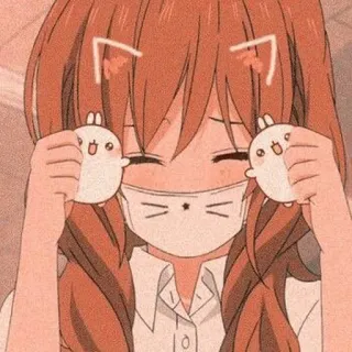 🐱 8aaaa421 anime, girl, cartoon, kawaii, cute, mask whatsapp sticker