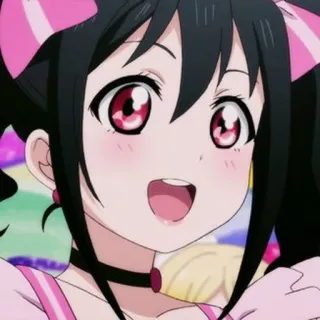 😍 9fc509af Nico Yazawa Love Live! anime, cartoon, cute, idol, girl, character whatsapp sticker