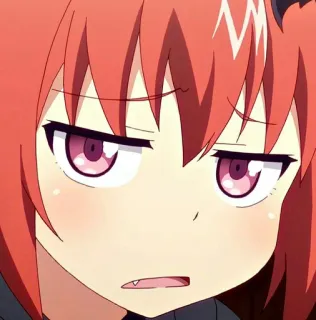 😟 fb3b4617 Satania Gabriel DropOut Anime, Iblis, Rambut merah, Satania, Gabriel DropOut, Karakter whatsapp sticker