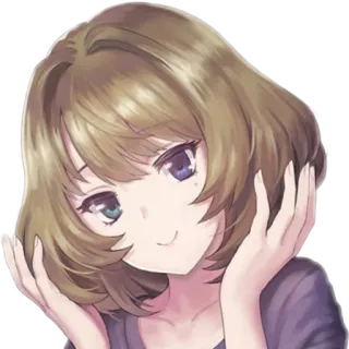 🙂 3bad1992 Аниме девушка, Мультфильм, Портрет, Женщина, Милая, Симпатичная telegram sticker