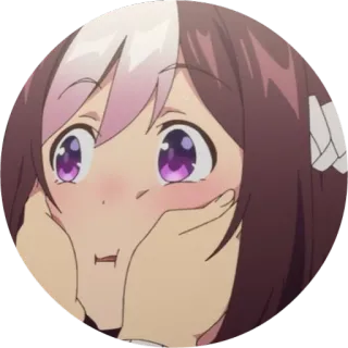 😁 7492e854 애니메이션, 만화, 귀여운, 여자, 얼굴, 초상화 telegram sticker