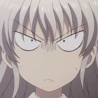 😮 041f4bf6 anime, angry, frustrated, anime girl, cartoon telegram sticker