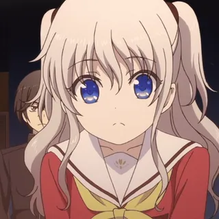 😑 7a0b7eb1 Nao Tomori Charlotte anime, girl, cute, nao tomori, charlotte, white hair telegram sticker