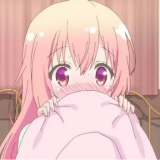 🥺 127751c6 Anime, Lucu, Gadis, Merona, Bersembunyi, Kawaii telegram sticker