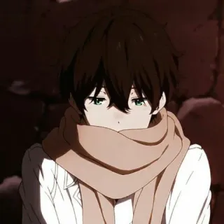 ☯️ 5fc60f3b Anime, Manga, Cowok, Potret, Syal, Sedih, Emo telegram sticker