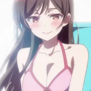 ❤️ 74078448 fille anime, maillot de bain, anime, dessin animé, bikini, fille, femme telegram sticker