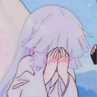 💛 10a5cba4 アニメ, 女の子, 照れ, 恥ずかしがり telegram sticker