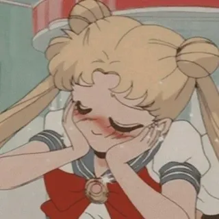 💛 986c4e05 Sailor Moon アニメ, セーラー, 月, 漫画, 女の子, 照れ telegram sticker