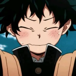 💛 bc43dffb Izuku Midoriya My Hero Academia アニメ, ヒーロー, 少年, かわいい, マンガ telegram sticker