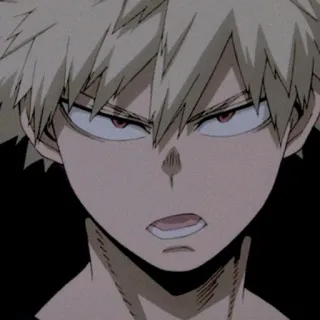 💛 db13d7e6 Katsuki Bakugo My Hero Academia アニメ, ヒーロー, 怒り, 金髪, ツンツン髪 telegram sticker
